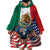 United States And Mexico Wearable Blanket Hoodie USA Eagle With Mexican Aztec - Wonder Print Shop