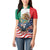 United States And Mexico Women Polo Shirt USA Eagle With Mexican Aztec - Wonder Print Shop