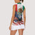 United States And Mexico Women Sleeveless Polo Shirt USA Eagle With Mexican Aztec - Wonder Print Shop