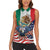 United States And Mexico Women Sleeveless Polo Shirt USA Eagle With Mexican Aztec - Wonder Print Shop