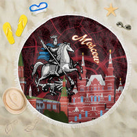Russia Moscow Capital Beach Blanket Moskva Red Square Map