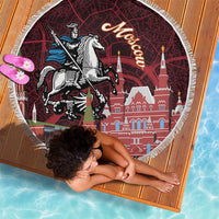 Russia Moscow Capital Beach Blanket Moskva Red Square Map