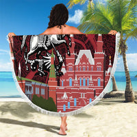 Russia Moscow Capital Beach Blanket Moskva Red Square Map