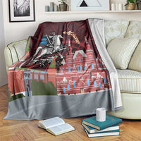 Russia Moscow Capital Blanket Moskva Red Square Map