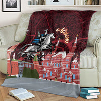 Russia Moscow Capital Blanket Moskva Red Square Map