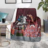 Russia Moscow Capital Blanket Moskva Red Square Map