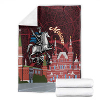 Russia Moscow Capital Blanket Moskva Red Square Map