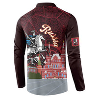 Russia Moscow Capital Button Sweatshirt Moskva Red Square Map