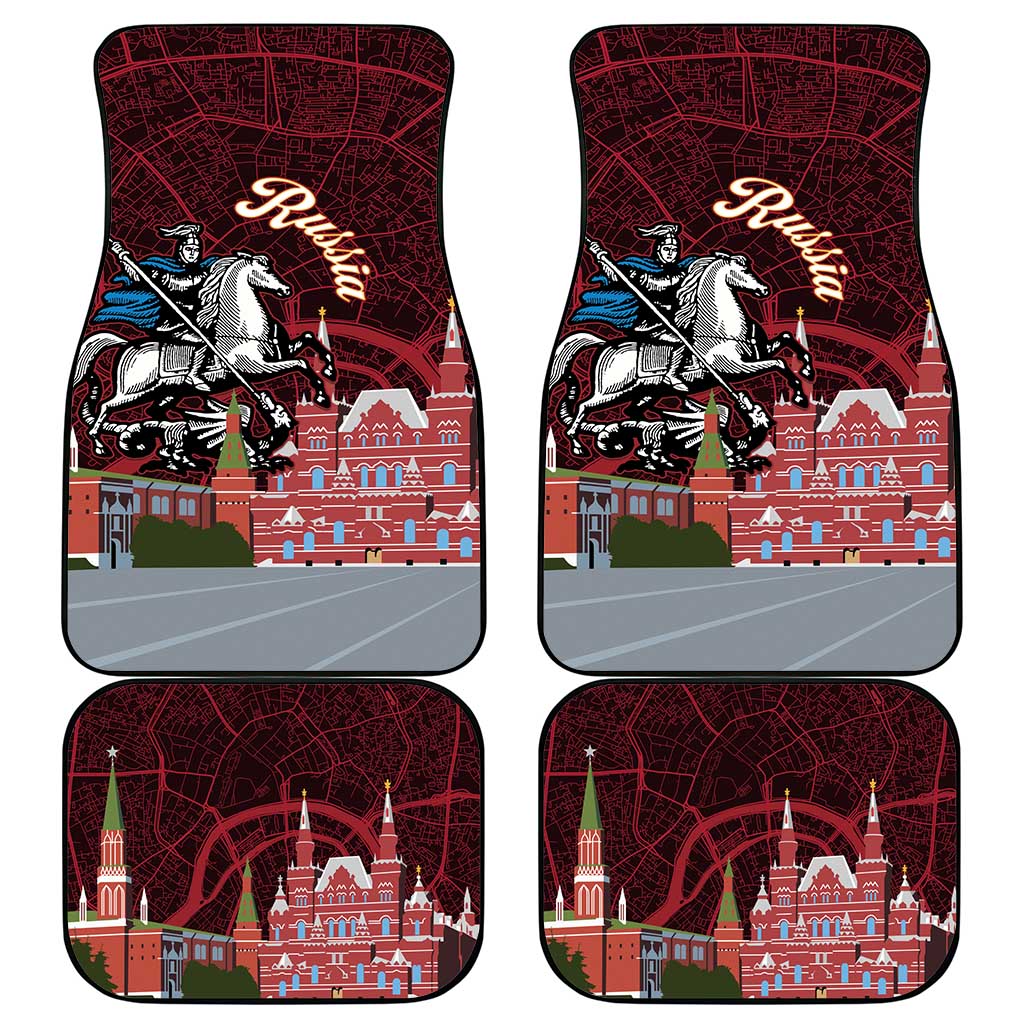 Russia Moscow Capital Car Mats Moskva Red Square Map