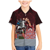 Russia Moscow Capital Family Matching Mermaid Dress and Hawaiian Shirt Moskva Red Square Map