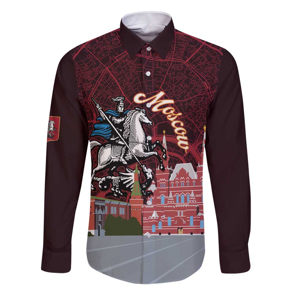 Russia Moscow Capital Family Matching Short Sleeve Bodycon Dress and Hawaiian Shirt Moskva Red Square Map