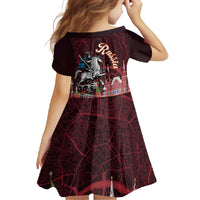 Russia Moscow Capital Family Matching Summer Maxi Dress and Hawaiian Shirt Moskva Red Square Map
