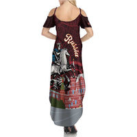 Russia Moscow Capital Family Matching Summer Maxi Dress and Hawaiian Shirt Moskva Red Square Map