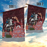 Russia Moscow Capital Garden Flag Moskva Red Square Map