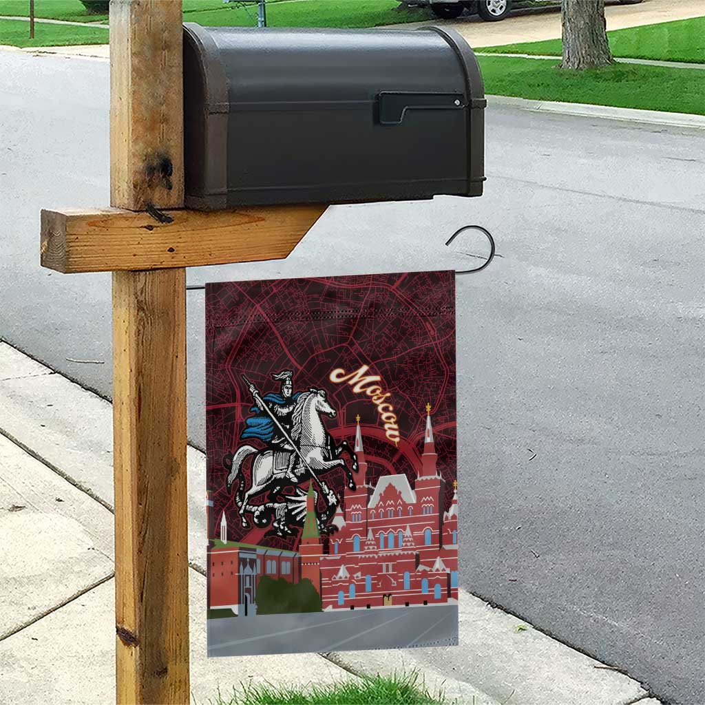 Russia Moscow Capital Garden Flag Moskva Red Square Map