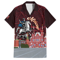 Russia Moscow Capital Hawaiian Shirt Moskva Red Square Map