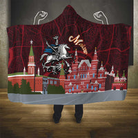 Russia Moscow Capital Hooded Blanket Moskva Red Square Map