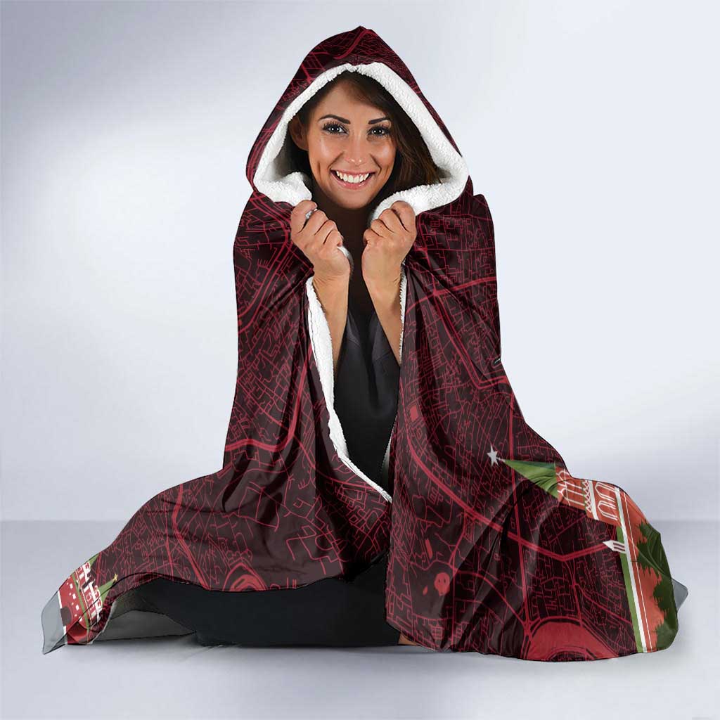 Russia Moscow Capital Hooded Blanket Moskva Red Square Map