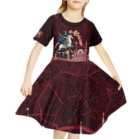 Russia Moscow Capital Kid Short Sleeve Dress Moskva Red Square Map
