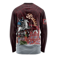 Russia Moscow Capital Long Sleeve Shirt Moskva Red Square Map