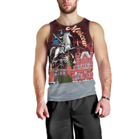 Russia Moscow Capital Men Tank Top Moskva Red Square Map