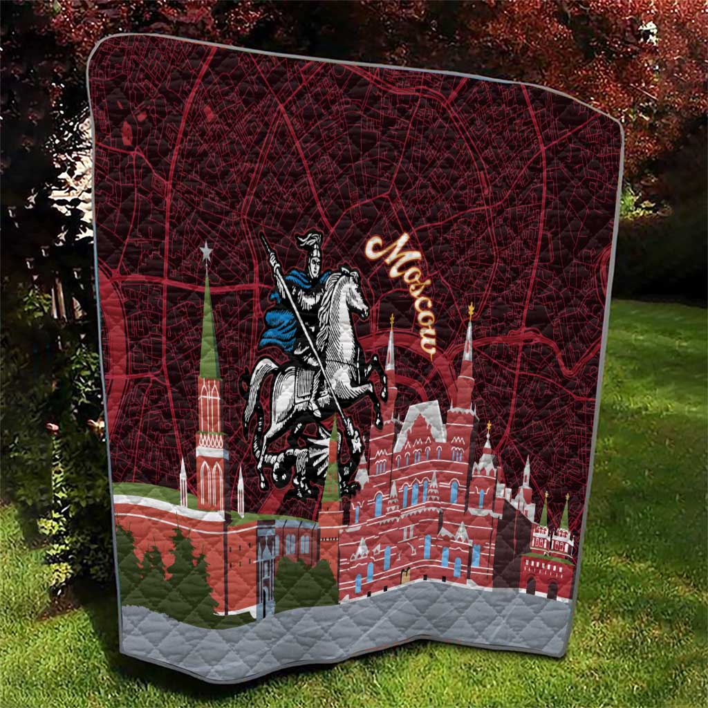 Russia Moscow Capital Quilt Moskva Red Square Map