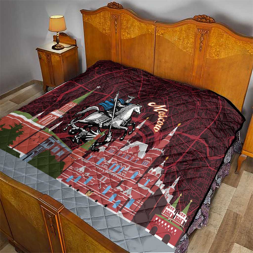 Russia Moscow Capital Quilt Moskva Red Square Map