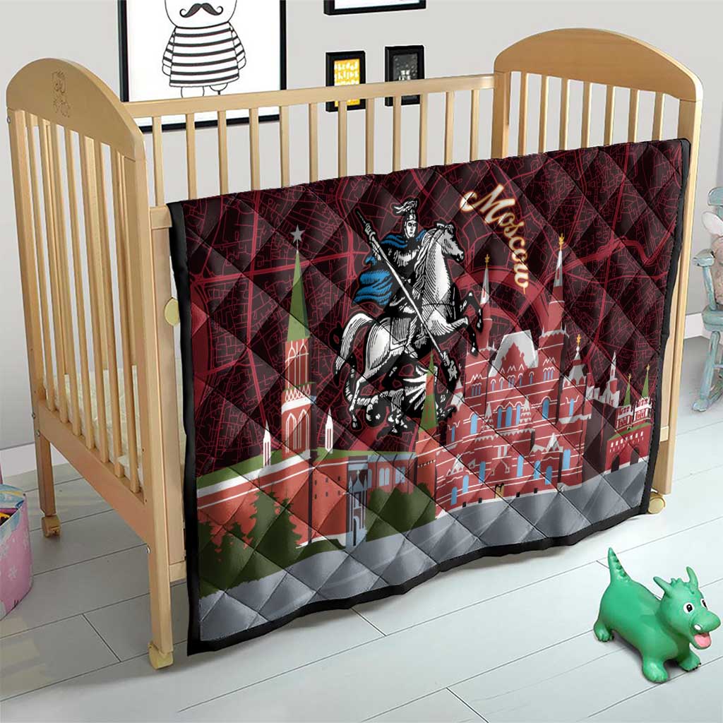 Russia Moscow Capital Quilt Moskva Red Square Map