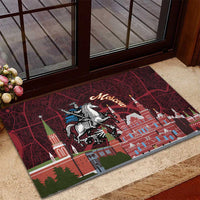 Russia Moscow Capital Rubber Doormat Moskva Red Square Map