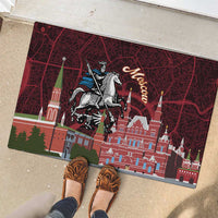 Russia Moscow Capital Rubber Doormat Moskva Red Square Map
