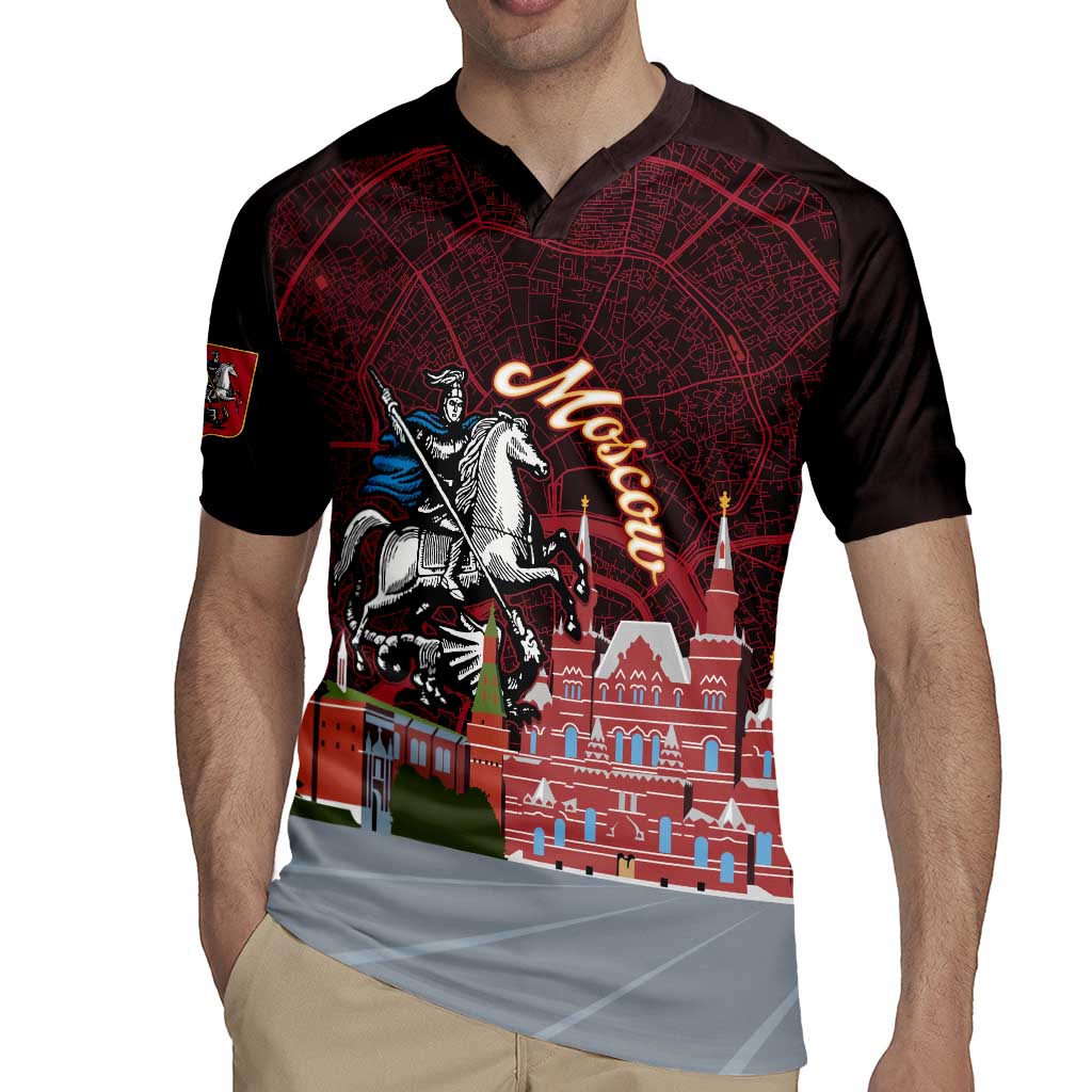 Russia Moscow Capital Rugby Jersey Moskva Red Square Map