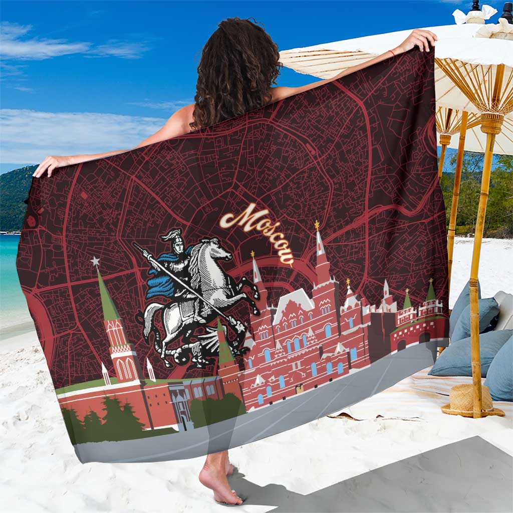 Russia Moscow Capital Sarong Moskva Red Square Map