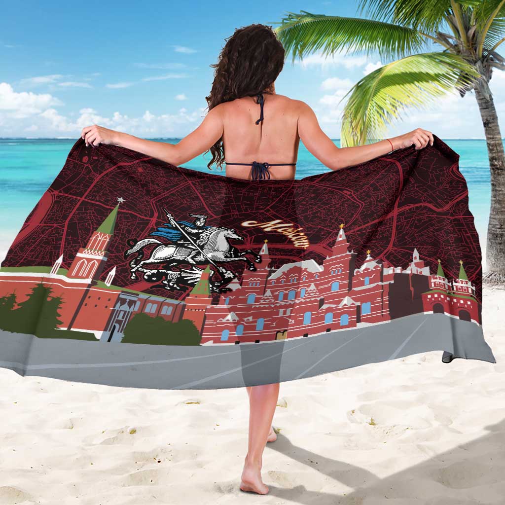 Russia Moscow Capital Sarong Moskva Red Square Map