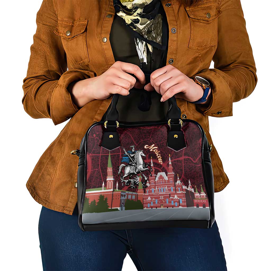 Russia Moscow Capital Shoulder Handbag Moskva Red Square Map