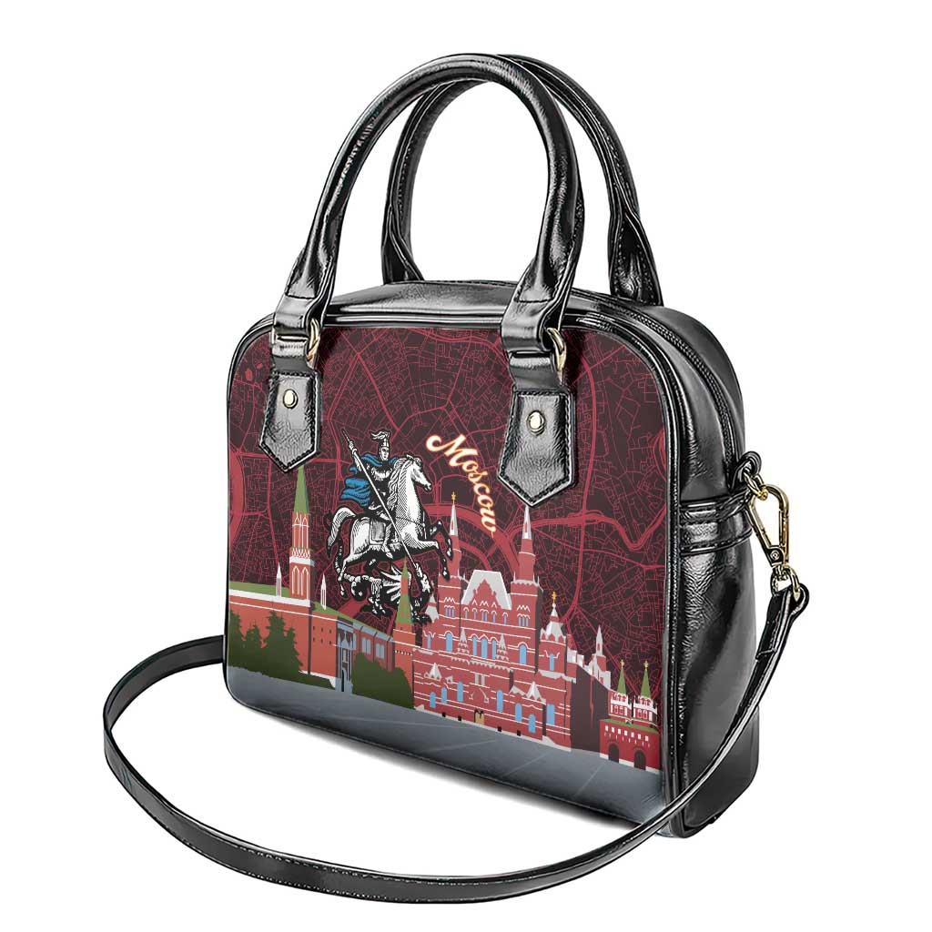 Russia Moscow Capital Shoulder Handbag Moskva Red Square Map