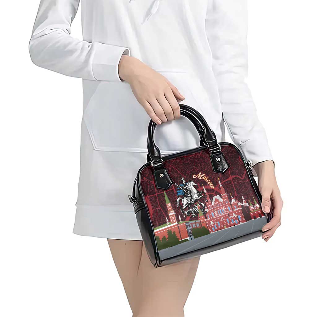 Russia Moscow Capital Shoulder Handbag Moskva Red Square Map
