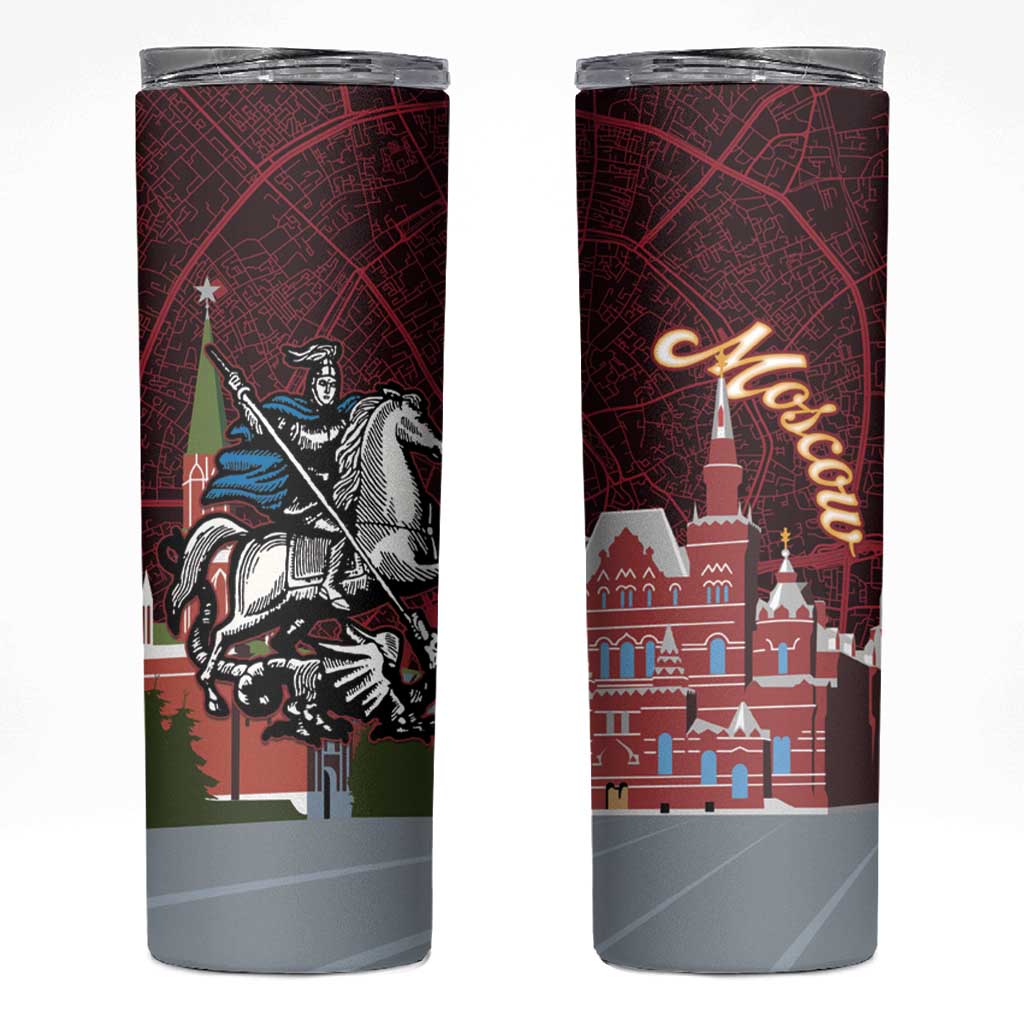 Russia Moscow Capital Skinny Tumbler Moskva Red Square Map