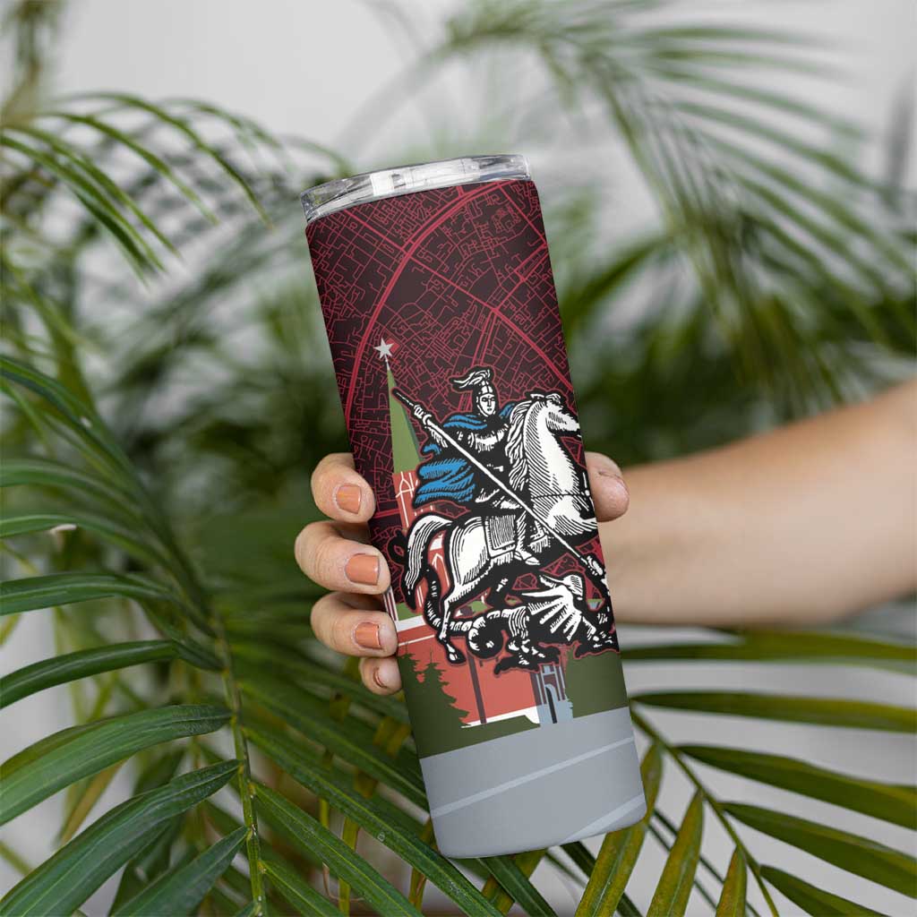 Russia Moscow Capital Skinny Tumbler Moskva Red Square Map