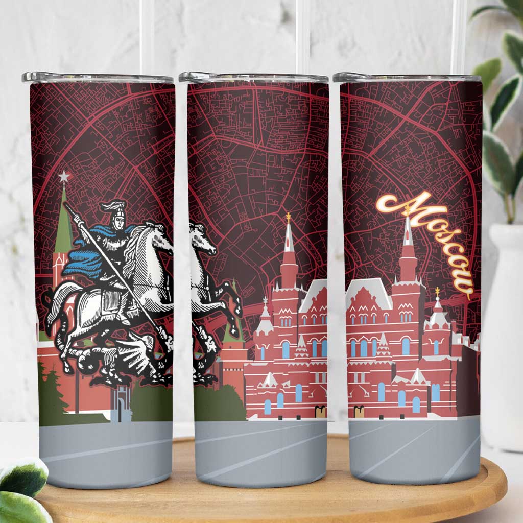 Russia Moscow Capital Skinny Tumbler Moskva Red Square Map