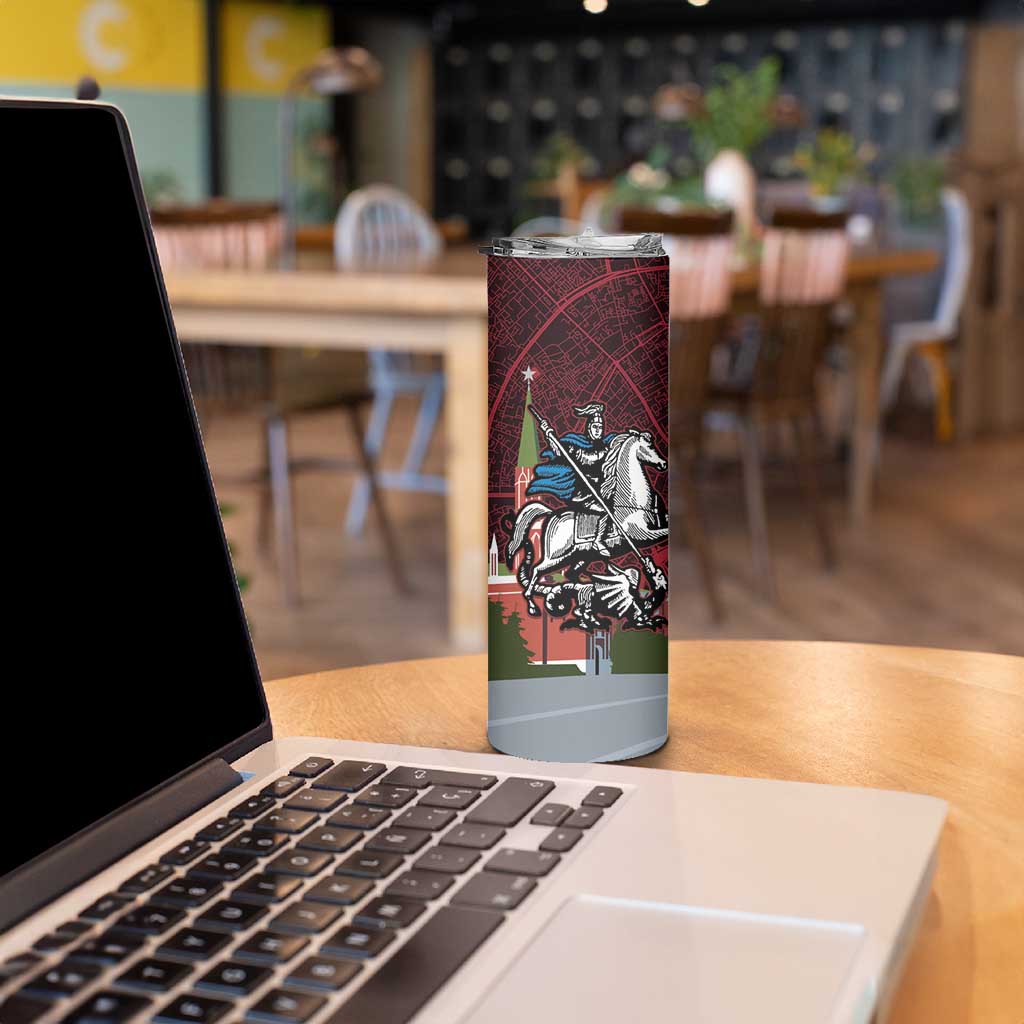 Russia Moscow Capital Skinny Tumbler Moskva Red Square Map