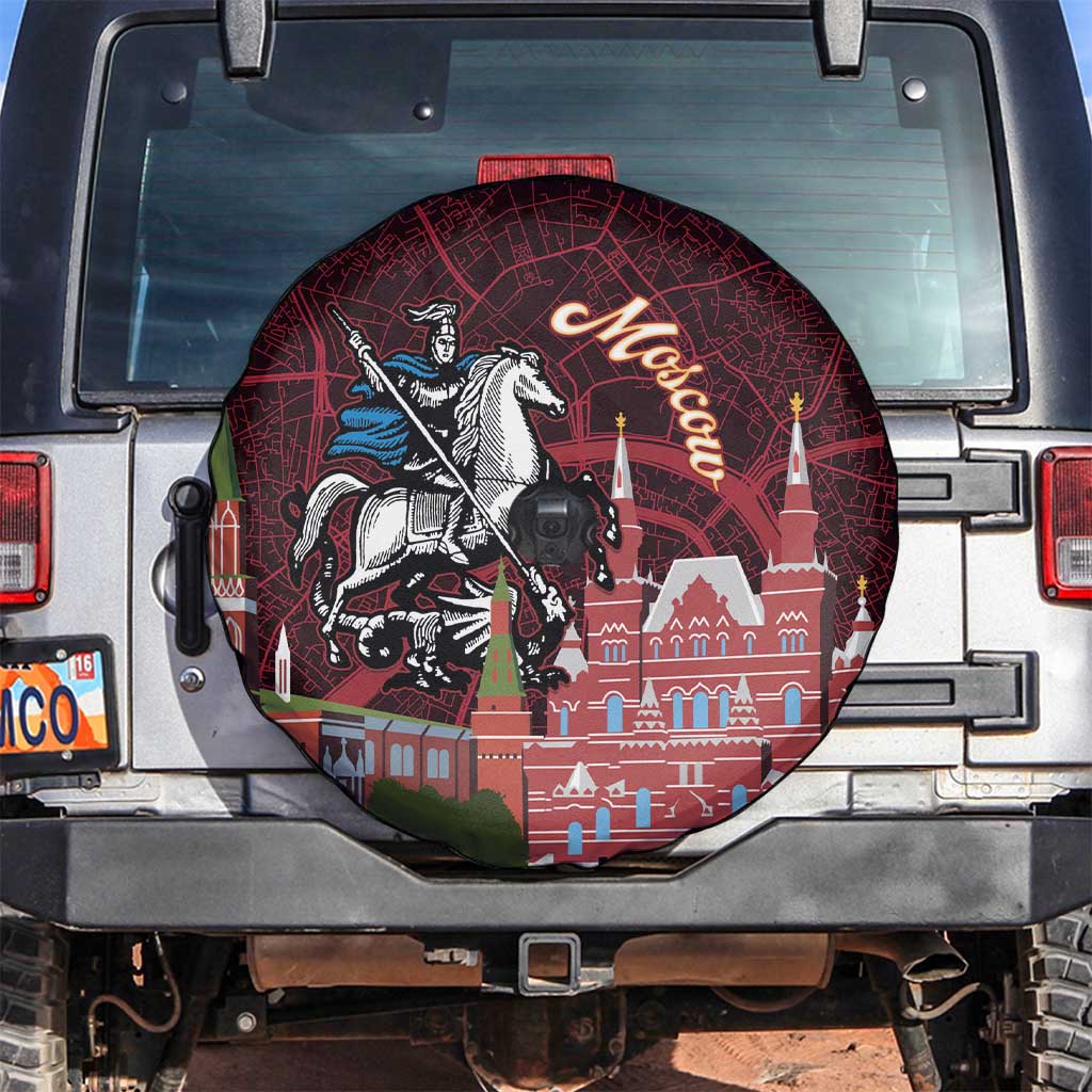 Russia Moscow Capital Spare Tire Cover Moskva Red Square Map