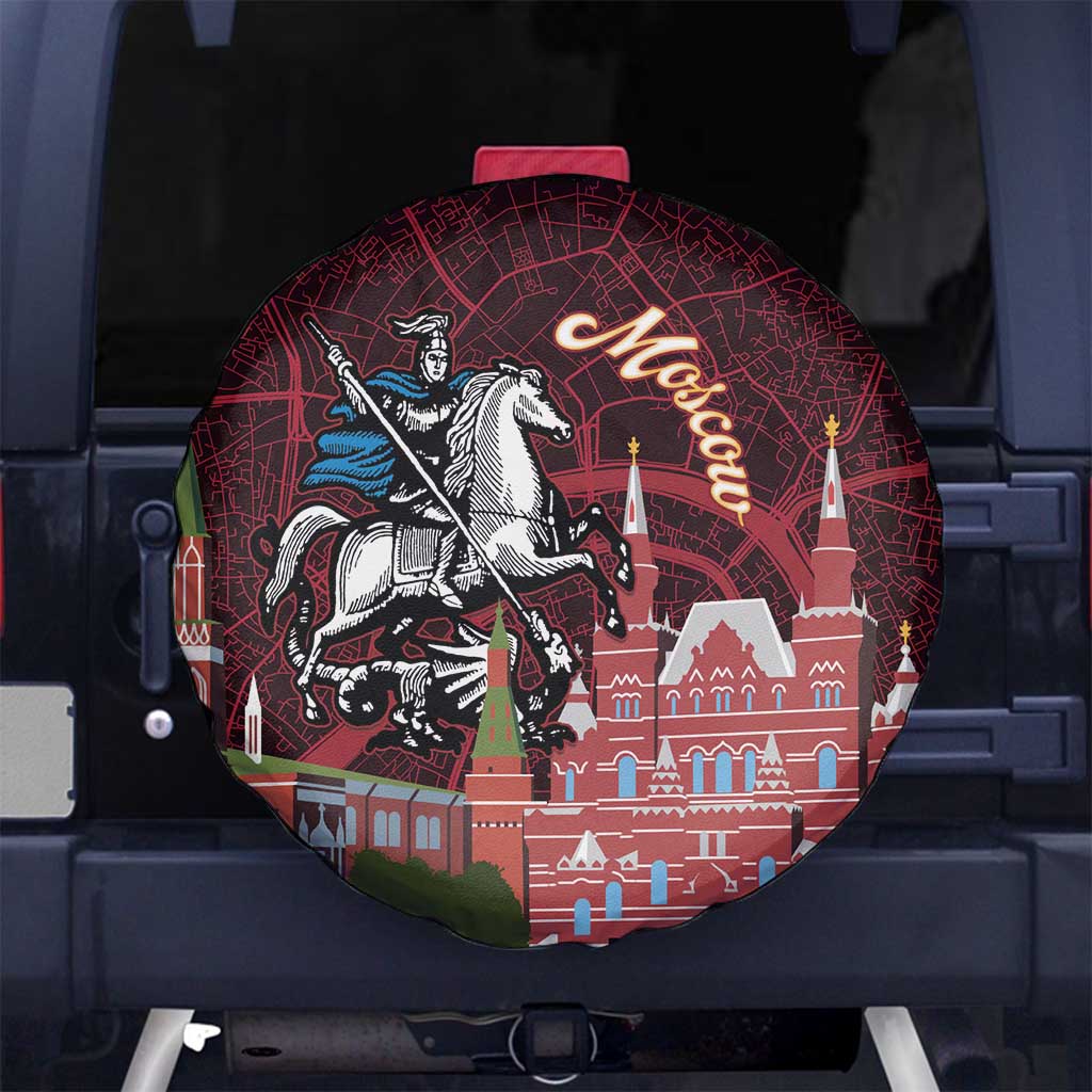 Russia Moscow Capital Spare Tire Cover Moskva Red Square Map