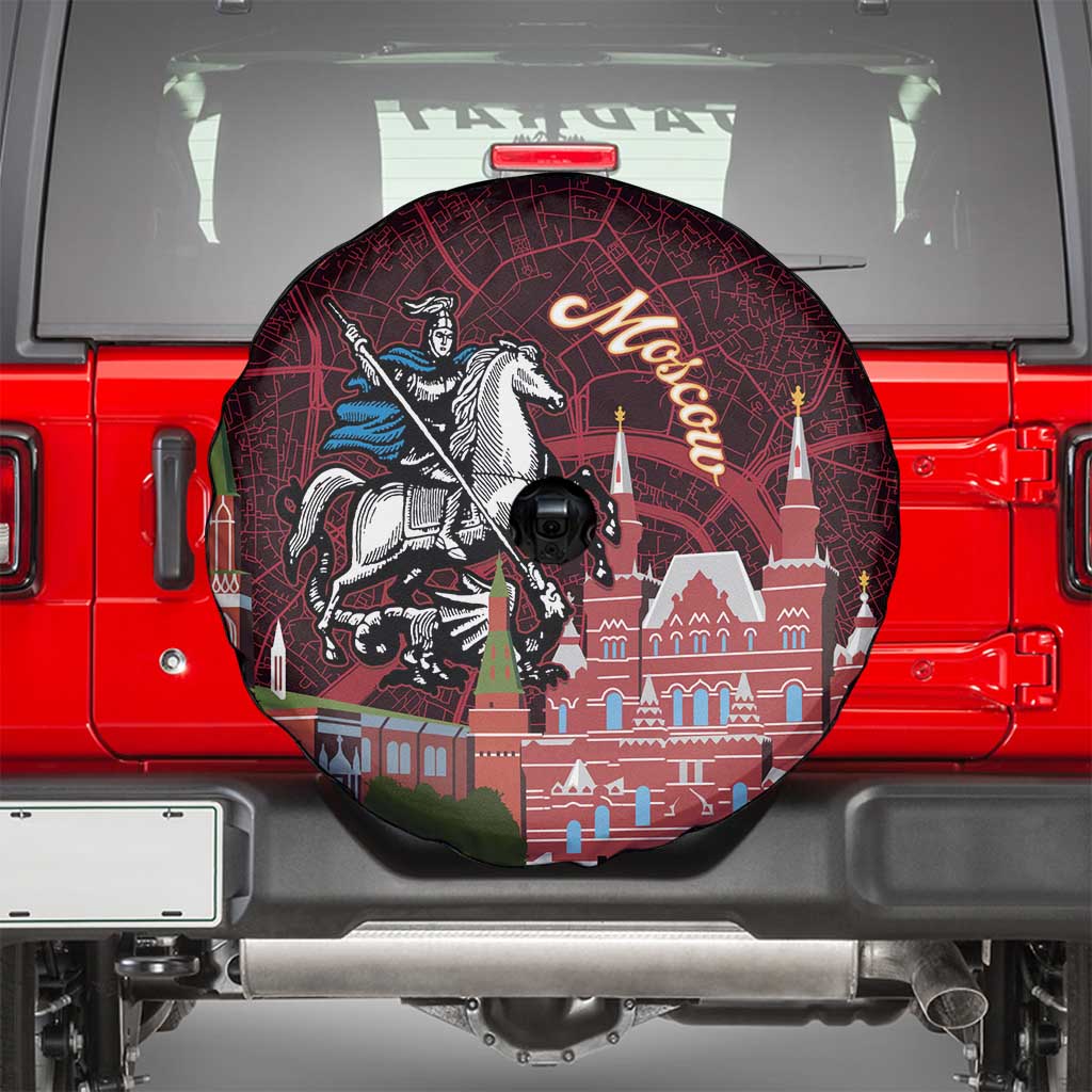 Russia Moscow Capital Spare Tire Cover Moskva Red Square Map