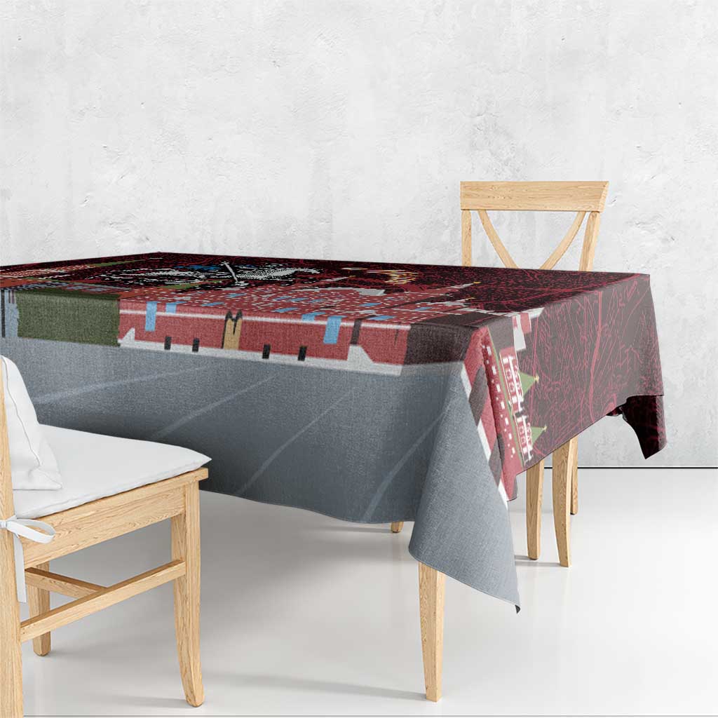 Russia Moscow Capital Tablecloth Moskva Red Square Map