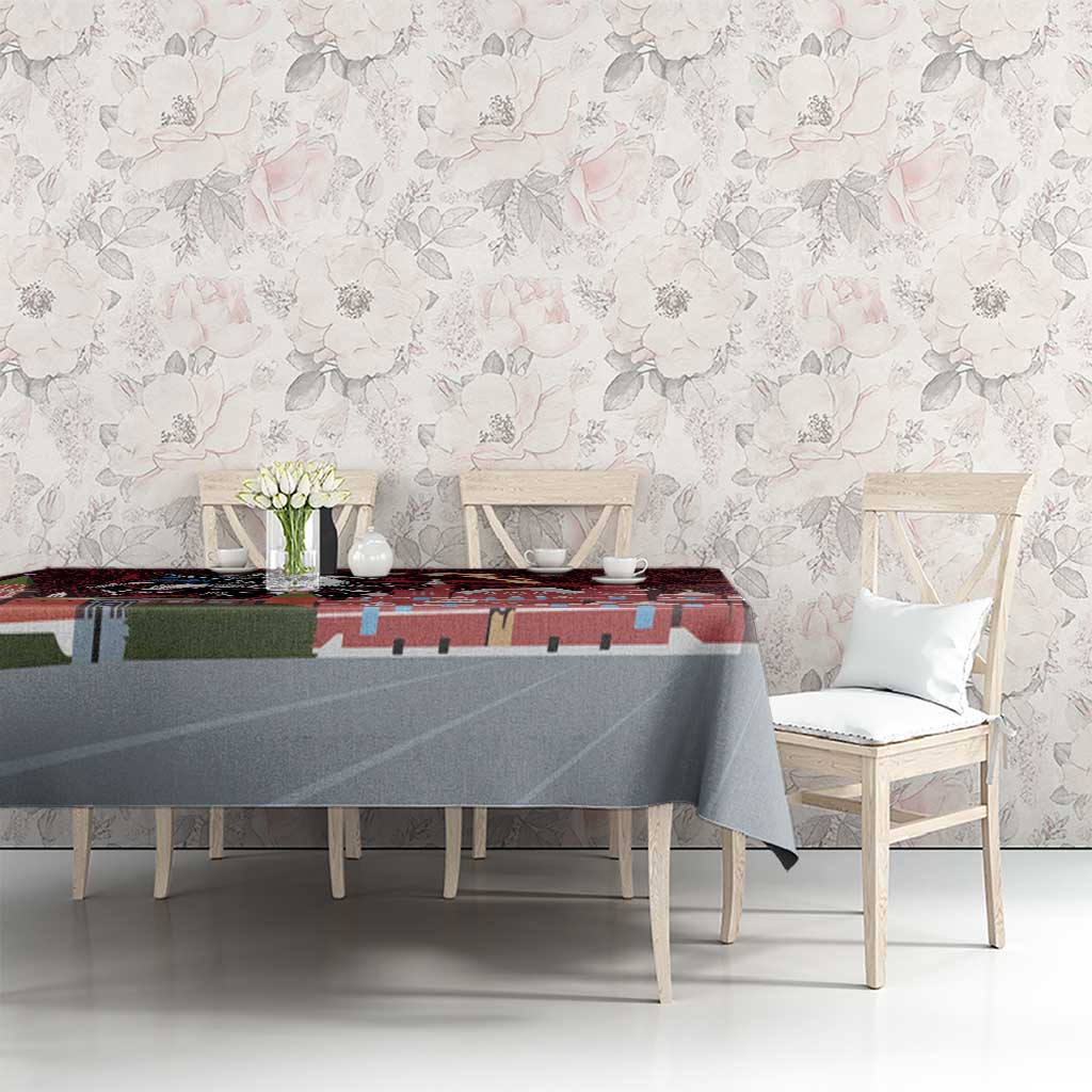 Russia Moscow Capital Tablecloth Moskva Red Square Map