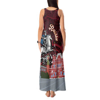 Russia Moscow Capital Tank Maxi Dress Moskva Red Square Map