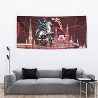 Russia Moscow Capital Tapestry Moskva Red Square Map