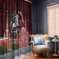 Russia Moscow Capital Window Curtain Moskva Red Square Map