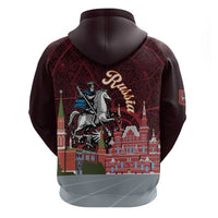 Russia Moscow Capital Zip Hoodie Moskva Red Square Map