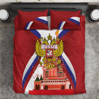 Russia Day Bedding Set Coat Of Arms With Saint Basil's Cathedral